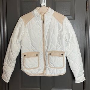 Lauren James White Puffer Jacket Size M